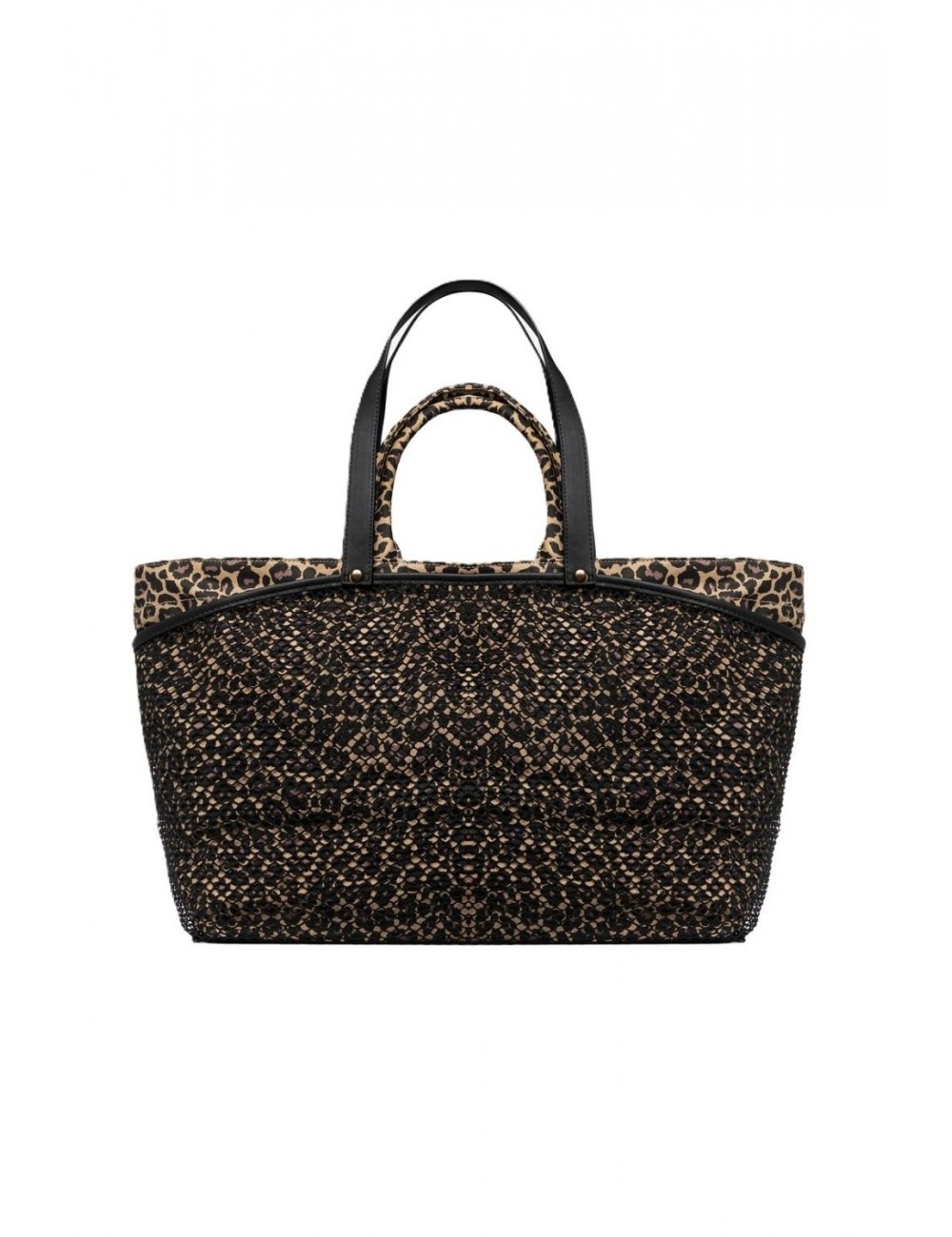 borsa secret pon pon DONNA MULTICOLORE LEOPARD - CITY TOTE L vista posteriore
