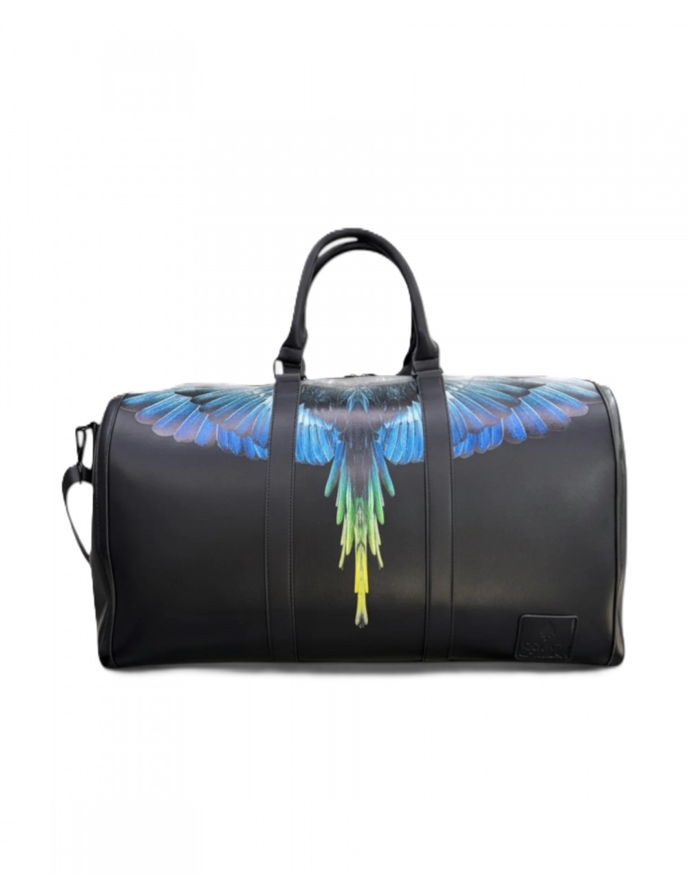 borsone marcelo burlon county of milan UNISEX BLACK/ROYAL WINGS - COMAS260326 vista frontale