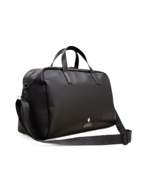 borsone marcelo burlon county of milan UNISEX NERO E BIANCO- COMAS260328 vista laterale