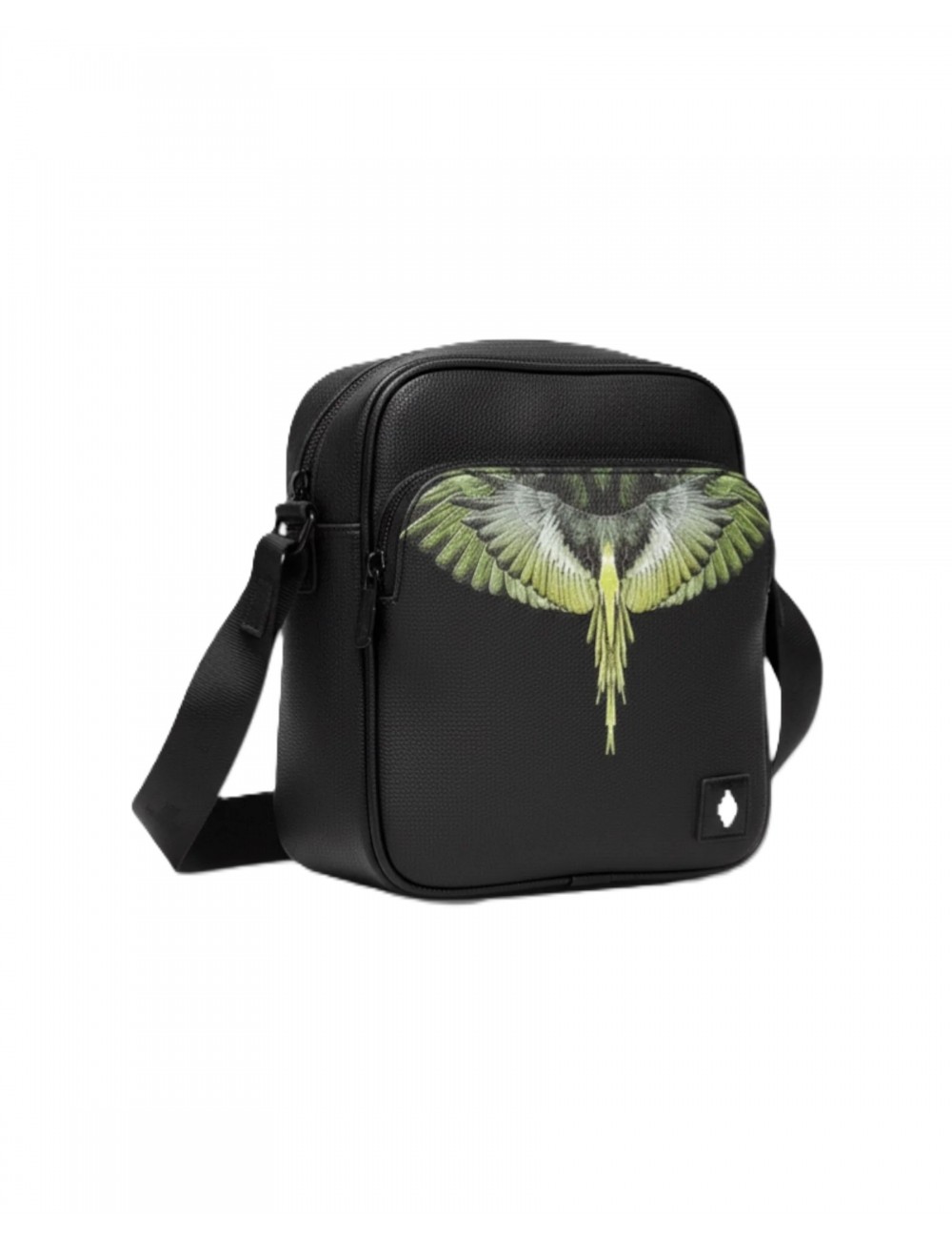tracolla marcelo burlon county of milan UOMO BLACK/YELLOW WINGS - COMAS260364 vista frontale
