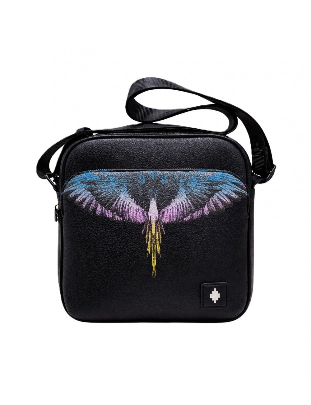 tracolla marcelo burlon county of milan UOMO BLACK/ROYAL WINGS - COMAS260363 vista frontale
