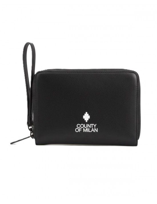 pochette marcelo burlon county of milan UNISEX NERA E BIANCA - COMAS260358 vista frontale