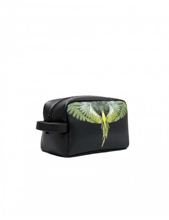 pochette marcelo burlon county of milan UOMO BLACK/YELLOW WINGS - COMAS260357 vista frontale