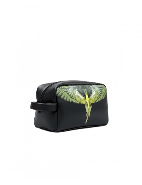 pochette marcelo burlon county of milan UOMO BLACK/YELLOW WINGS - COMAS260357 vista laterale