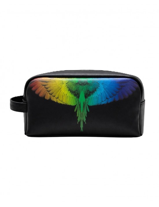 pochette marcelo burlon county of milan UOMO BLACK/RAINBOW WINGS - COMAS260355 vista frontale