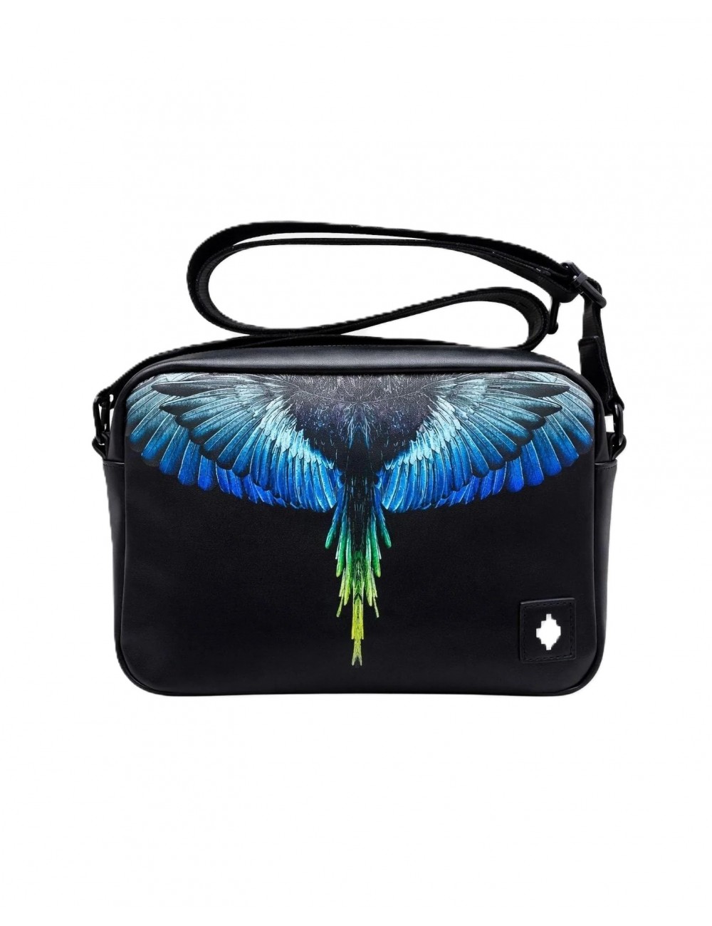 borsa a tracolla marcelo burlon county of milan UNISEX BLACK/ROYAL WINGS - COMAS260353 vista frontale
