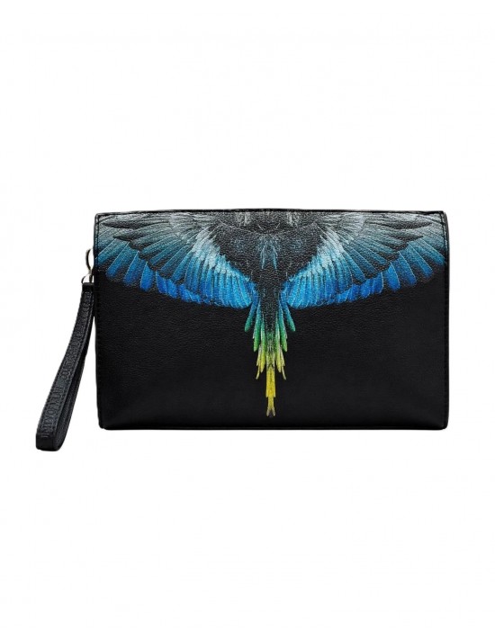 pochette marcelo burlon county of milan UOMO BLACK/ROYAL WINGS - COMAS260348 vista frontale