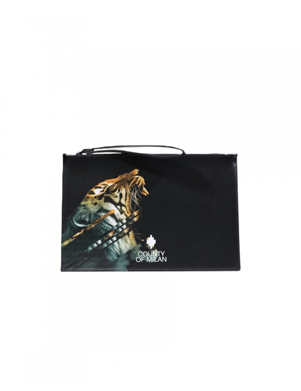 pochette marcelo burlon county of milan UOMO BLACK/TIGER - COMAS260337 vista frontale