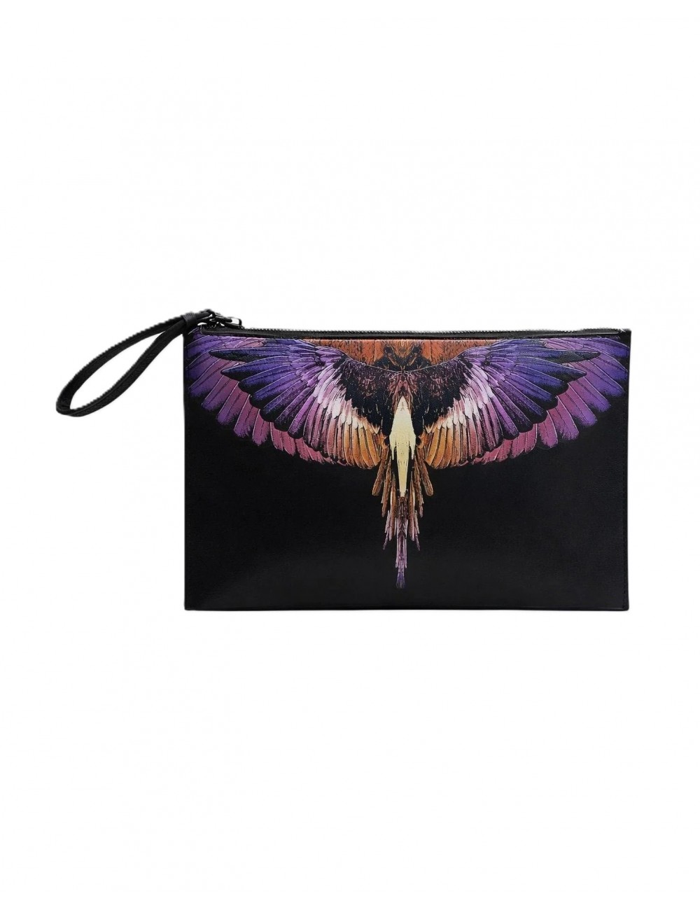 pochette marcelo burlon county of milan UOMO BLACK/ORANGE WINGS - COMAS260334 vista frontale