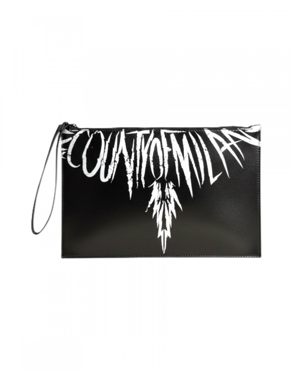 pochette marcelo burlon county of milan UOMO NERA/WHITE WINGS - COMAS260332 vista frontale
