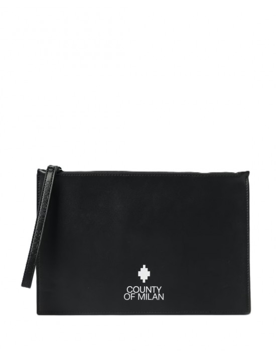 pochette marcelo burlon county of milan UOMO NERO/BLACK-BIANCO/WHITE - COMAS260331 vista frontale