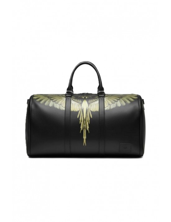 borsone marcelo burlon county of milan UNISEX BLACK/YELLOW WINGS - COMAS260327 vista frontale