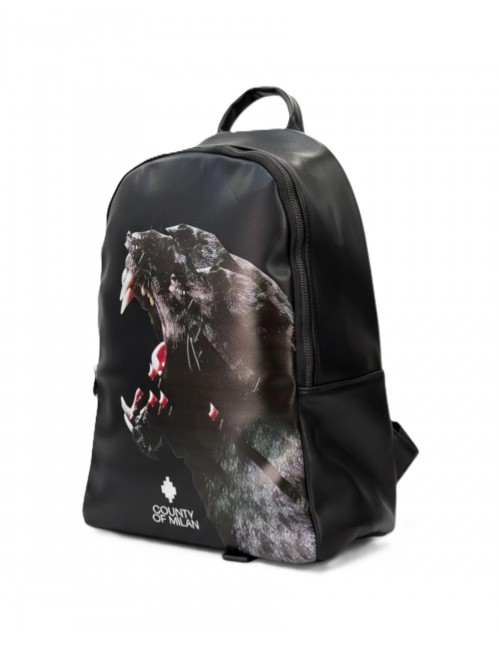 zaino marcelo burlon county of milan UOMO BLACK/PUMA - COMAS260314 vista laterale