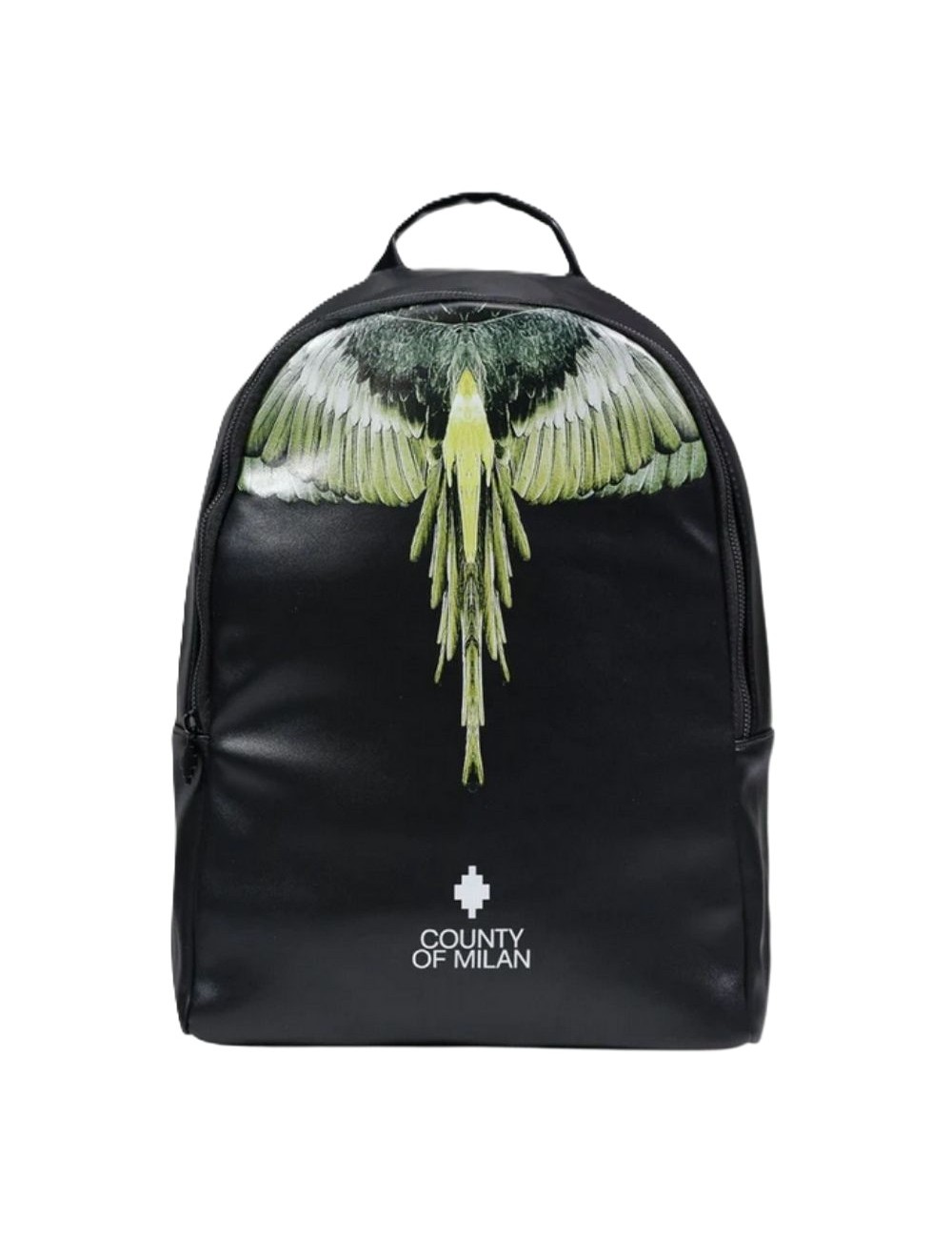 zaino marcelo burlon county of milan UOMO BLACK/YELLOW WINGS - COMAS260313 vista frontale
