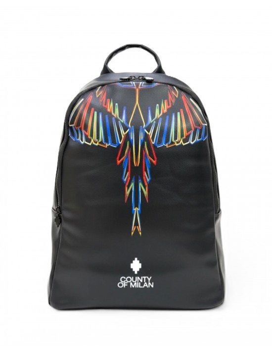 zaino marcelo burlon county of milan UOMO BLACK/MULTICOLOR - COMAS260312 vista frontale