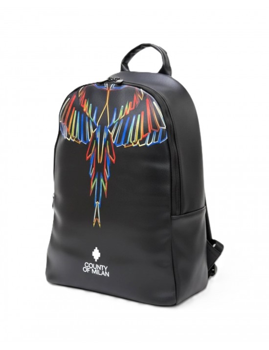 zaino marcelo burlon county of milan UOMO BLACK/MULTICOLOR - COMAS260312 vista frontale