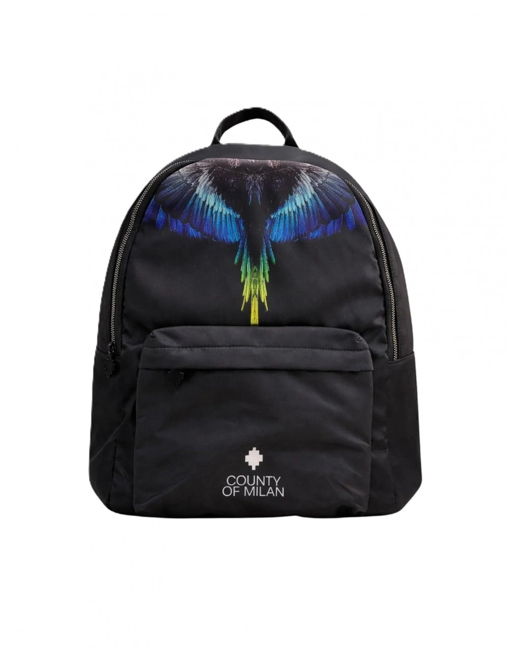 zaino marcelo burlon county of milan UOMO BLACK/ROYAL WINGS - COMAS260309 vista frontale
