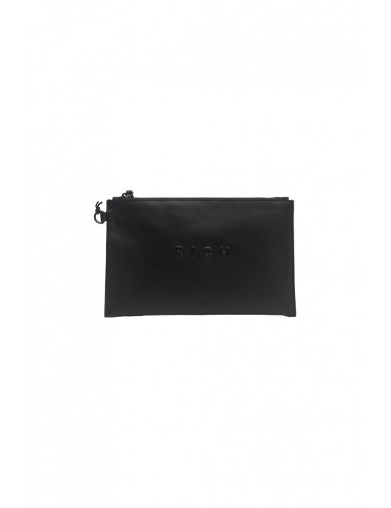 pochette john richmond UOMO BLACK - JR-W227 vista frontale