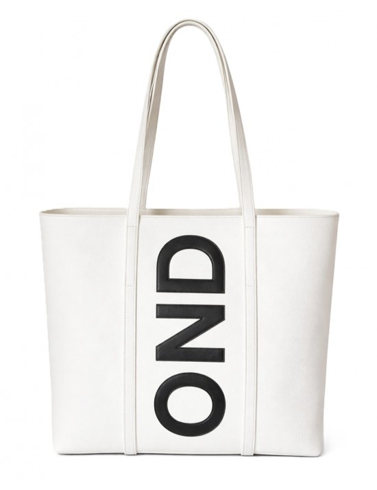 borsa john richmond DONNA WHITE/BLACK - RWP26276BO vista frontale