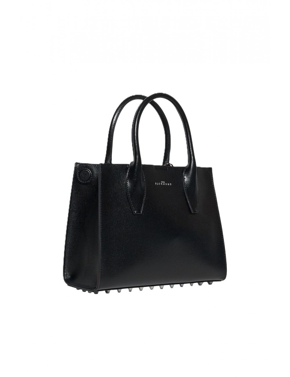 borsa john richmond DONNA BLACK/SILVER - RWP26247BO vista laterale