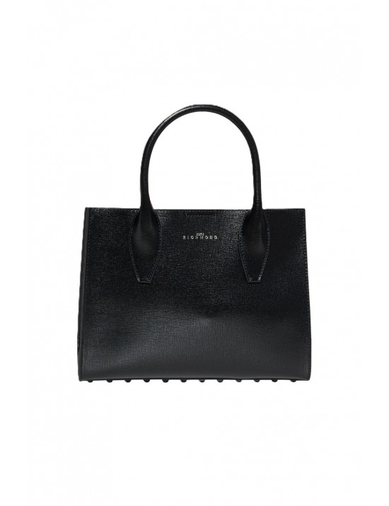 borsa john richmond DONNA BLACK/SILVER - RWP26247BO vista frontale