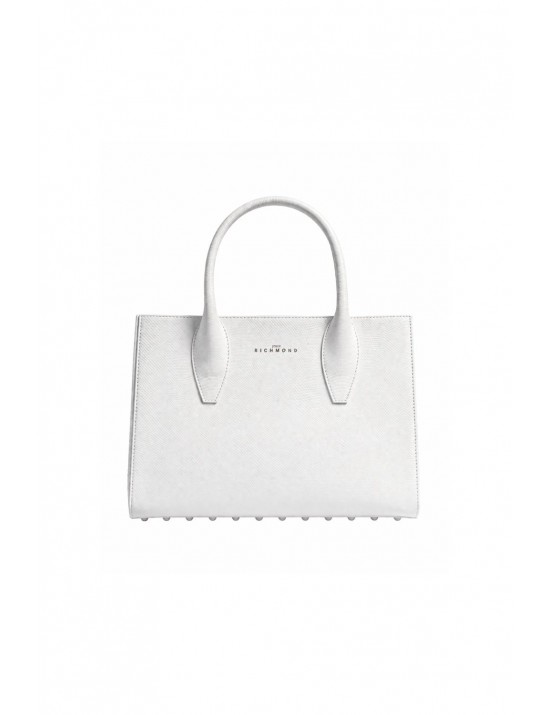 borsa john richmond DONNA WHITE/SILVER - RWP26247BO vista frontale
