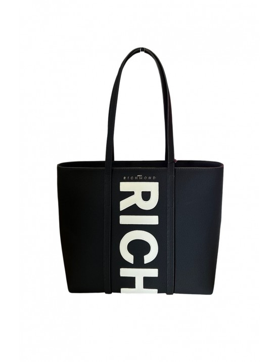 borsa john richmond DONNA BLACK/WHITE - RWP26276BO vista frontale