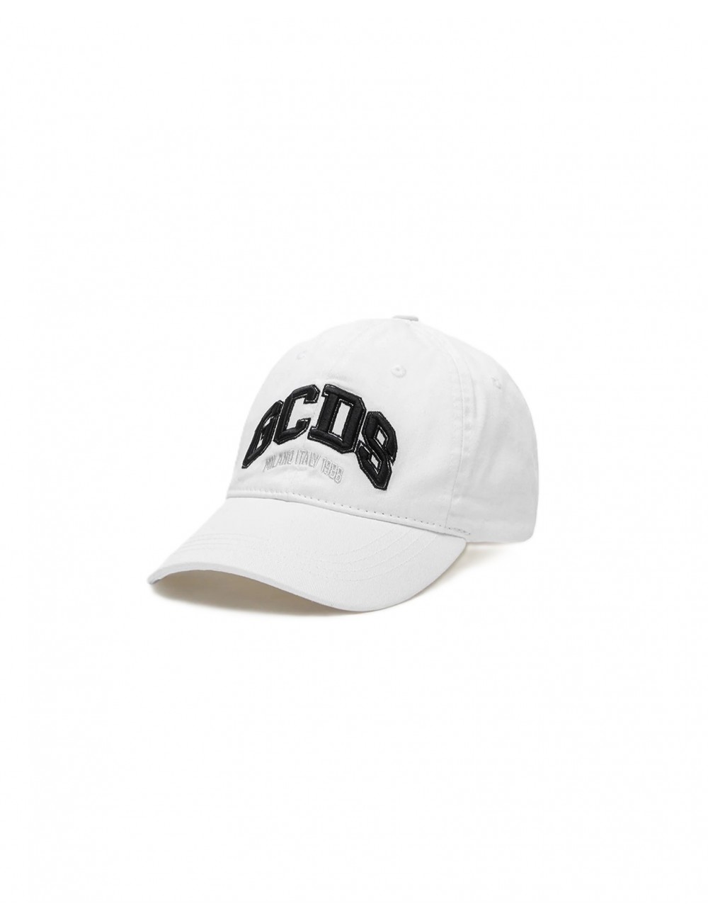 cappello gcds UNISEX 100B OPTIC WHITE/BLACK - Z0UEQN318T124 vista laterale