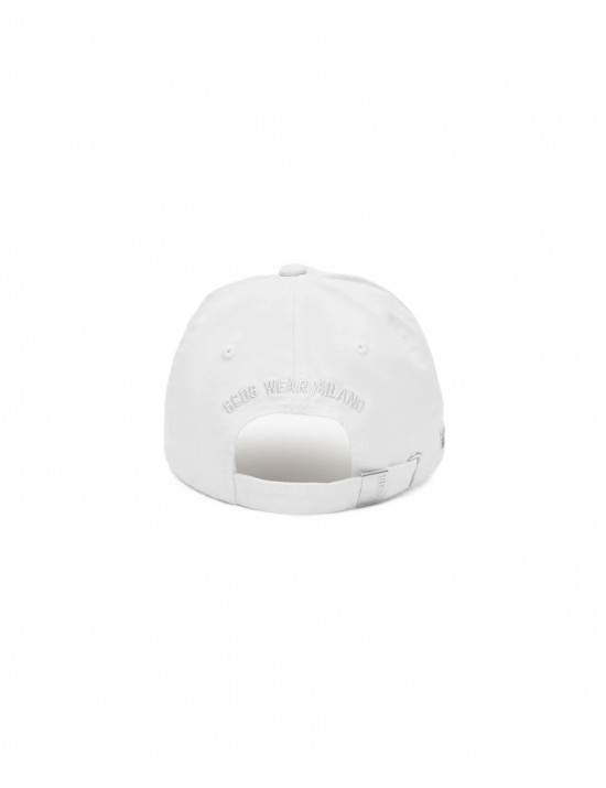 cappello gcds UNISEX 100B OPTIC WHITE/BLACK - Z0UEQN318T124 vista laterale