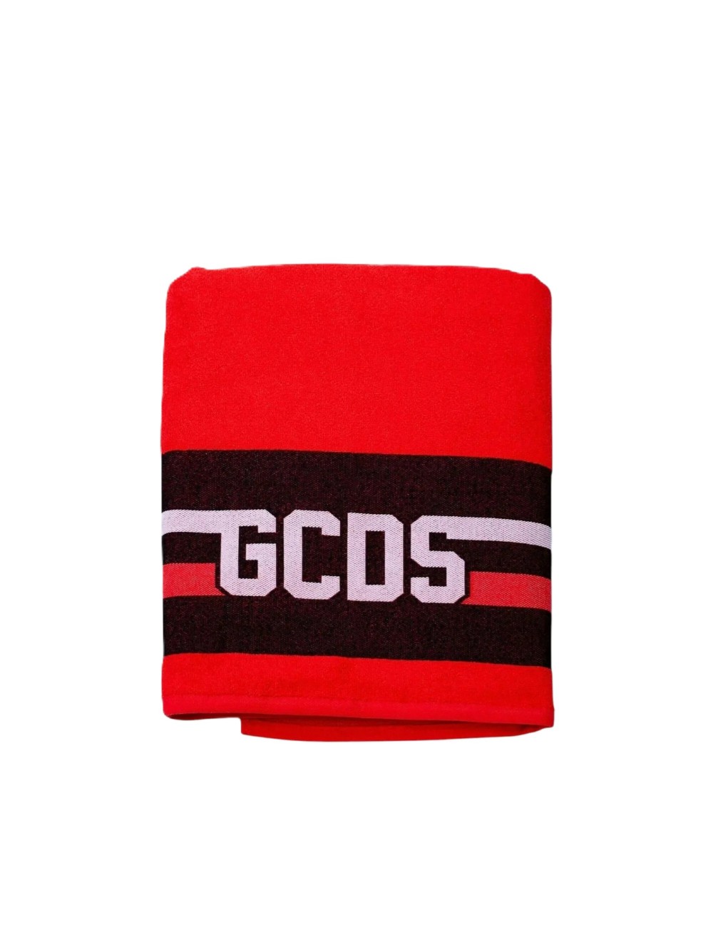 telo mare gcds UNISEX ROSSO E NERO TOMATO RED/BLACK - C1UEQS241T337-436B vista frontale