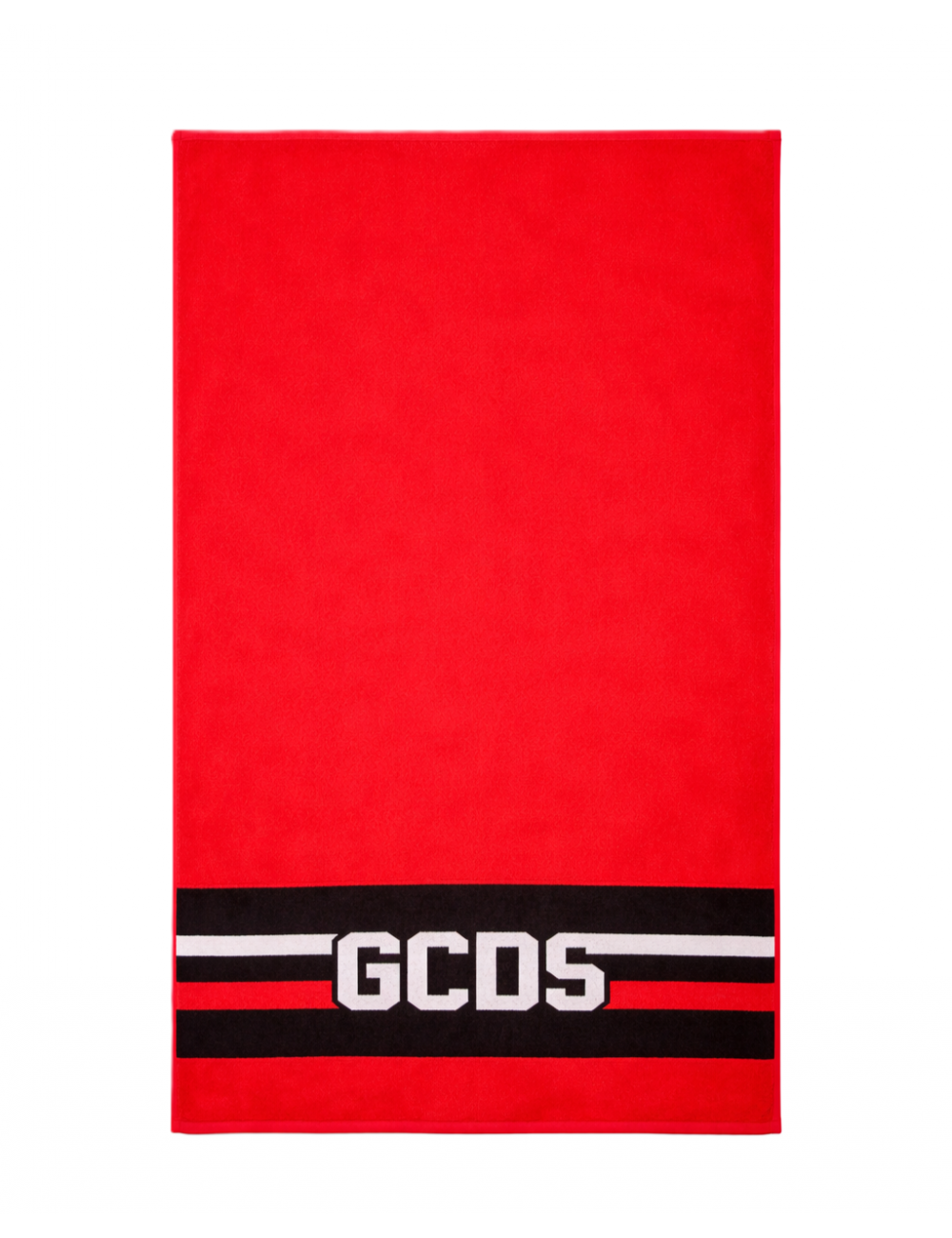 telo mare gcds UNISEX ROSSO E NERO TOMATO RED/BLACK - C1UEQS241T337-436B vista intera