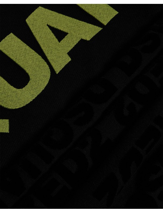 telo mare dsquared2 UNISEX NERO E VERDE - D7P006610.014 vista frontale