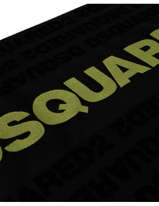 telo mare dsquared2 UNISEX NERO E VERDE - D7P006610.014 vista frontale