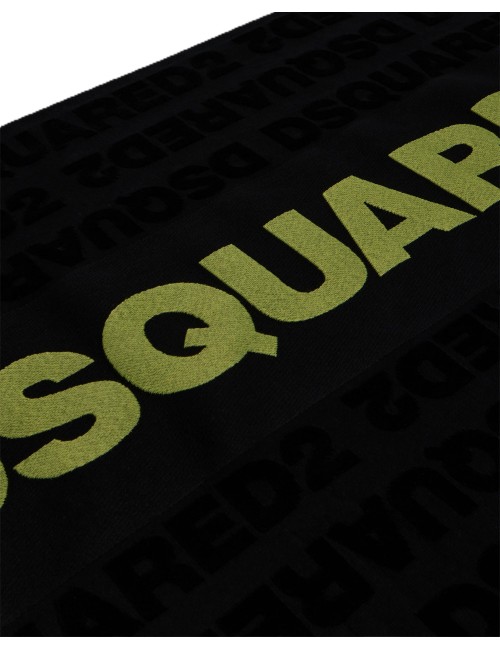 telo mare dsquared2 UNISEX NERO E VERDE - D7P006610.014 vista scritta