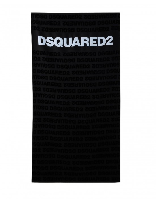 telo mare dsquared2 UNISEX NERO E GRIGIO CHIARO - D7P006610.010 vista frontale