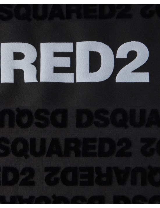 telo mare dsquared2 UNISEX NERO E GRIGIO CHIARO - D7P006610.010 vista frontale