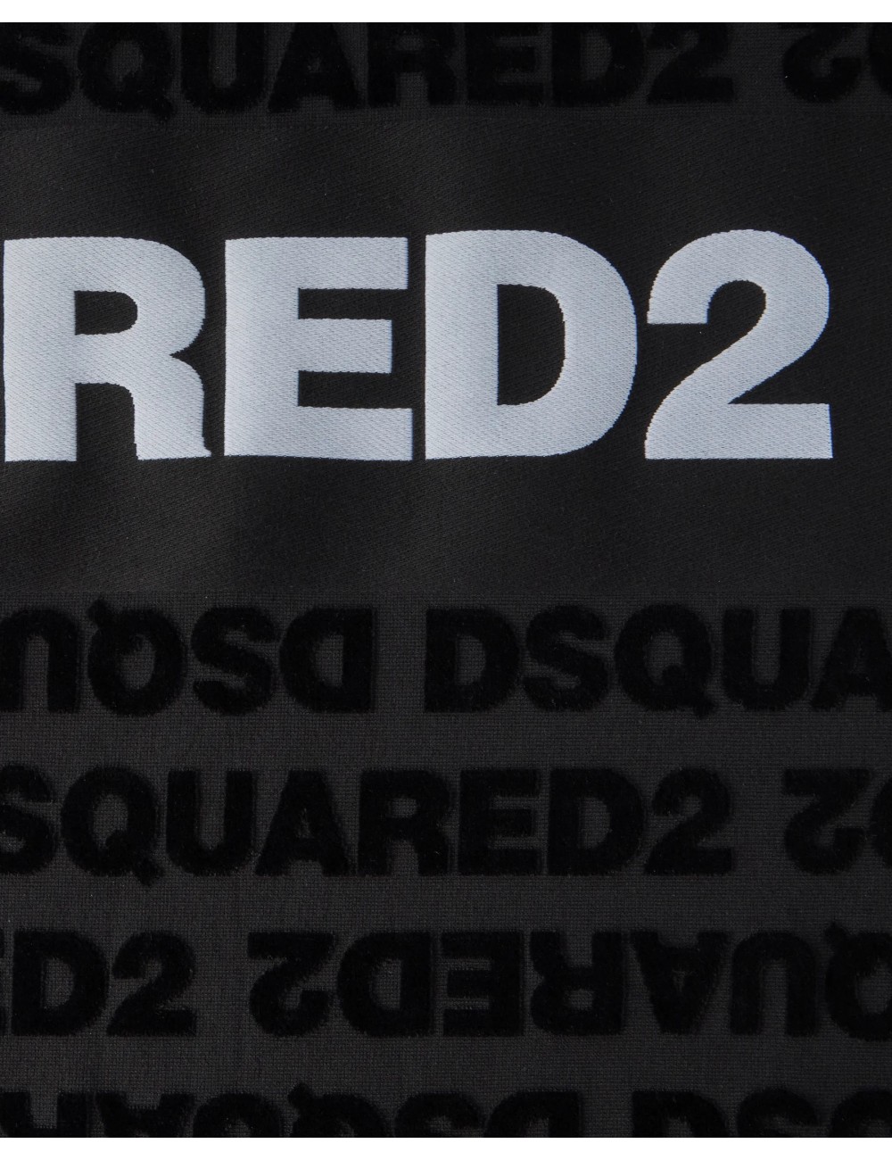 telo mare dsquared2 UNISEX NERO E GRIGIO CHIARO - D7P006610.010 vista scritta