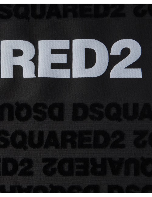 telo mare dsquared2 UNISEX NERO E GRIGIO CHIARO - D7P006610.010 vista scritta