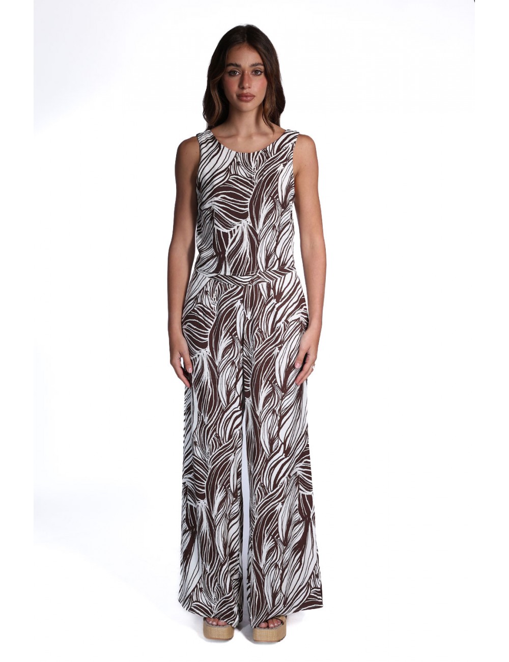 top guess DONNA BIANCO E MARRONE PMJU - E6GH05WP232 vista completo frontale