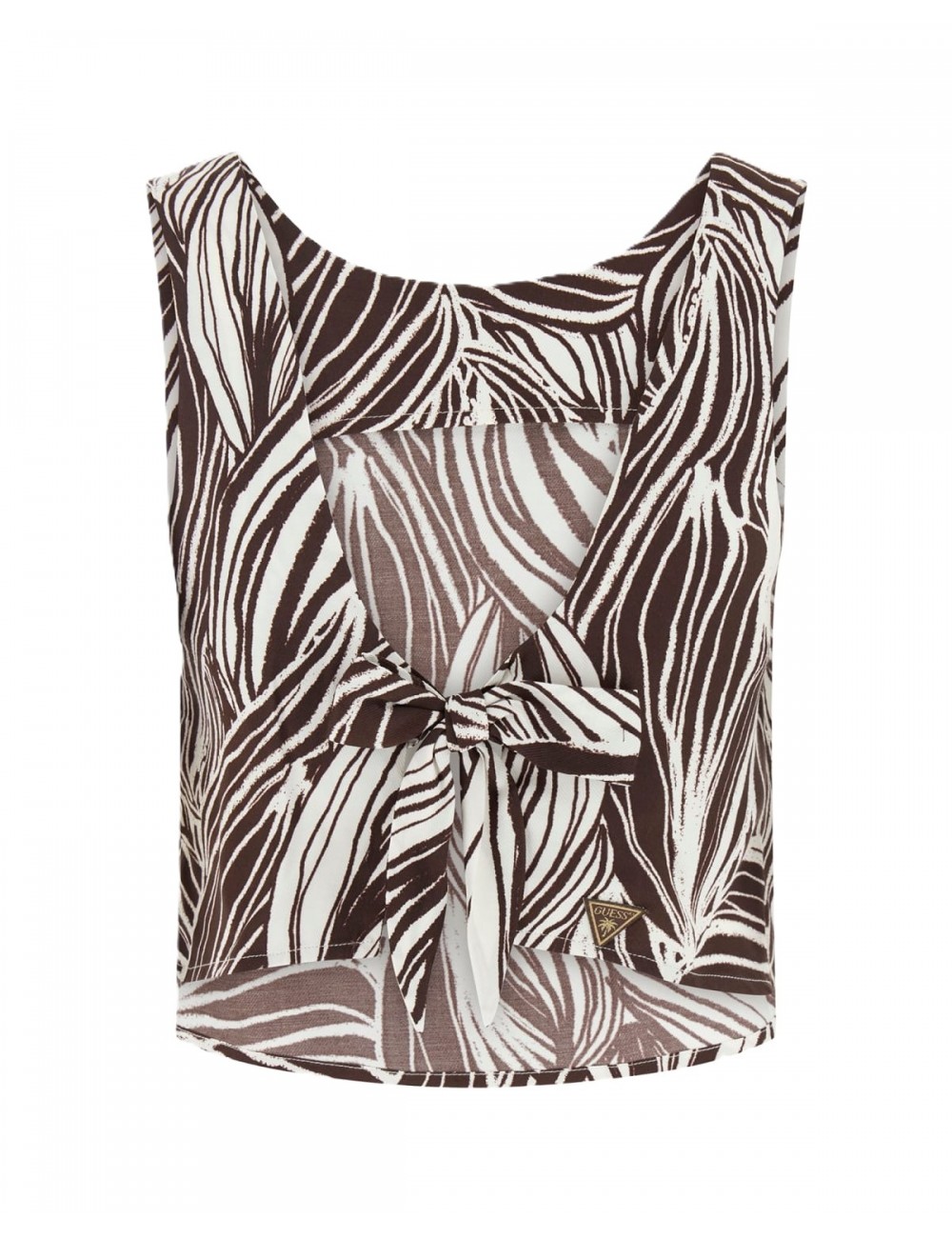 top guess DONNA BIANCO E MARRONE PMJU - E6GH05WP232 vista frontale