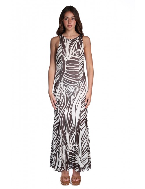 abito guess DONNA PANNA E MARRONE PMIC - W6GK13K2943 vista frontale 2