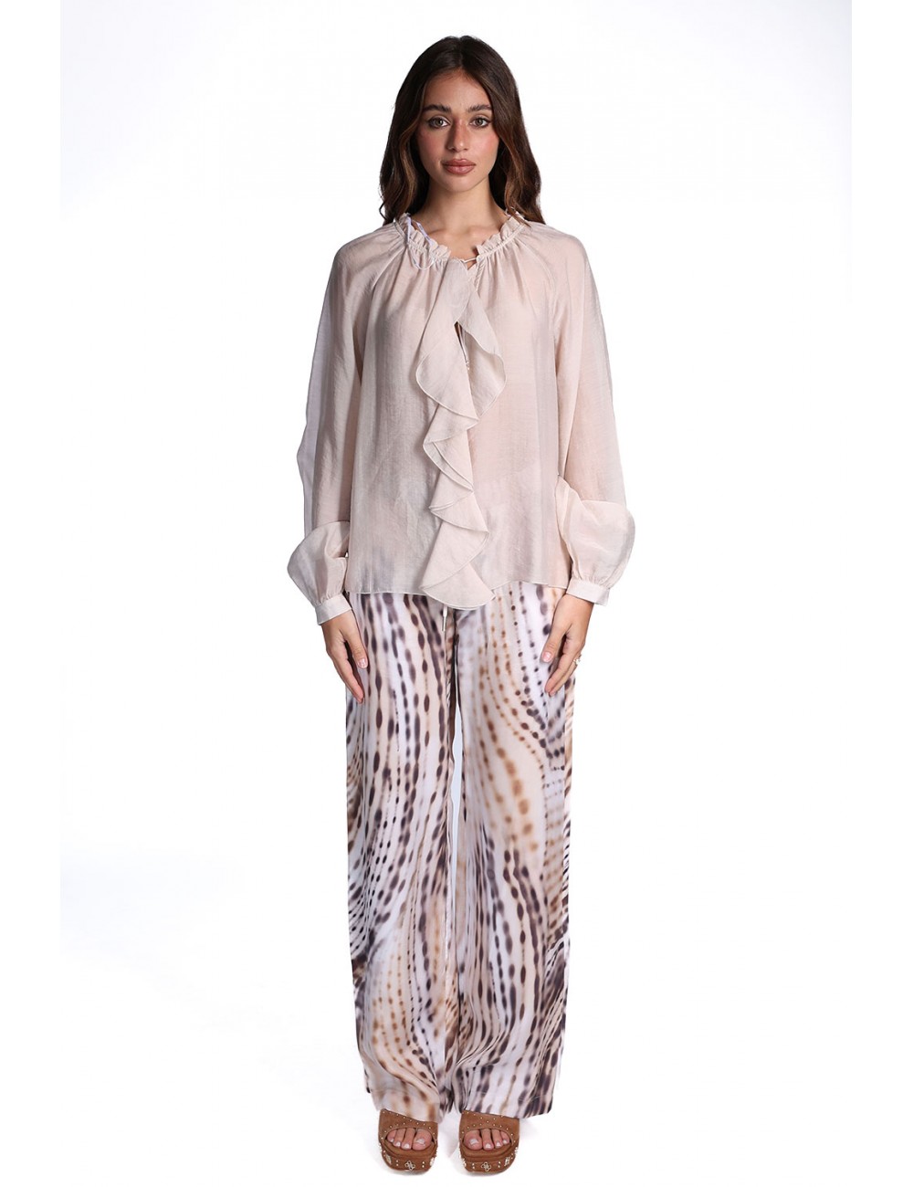 pantalone guess DONNA MULTICOLORE PMIH - W6GB07W1781 vista completo frontale 2