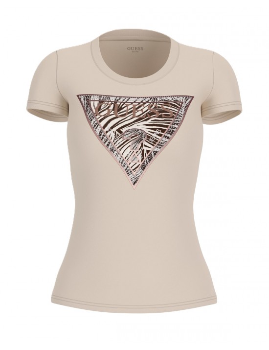 t-shirt guess DONNA BEIGE G1M5 - W6GI19K3042 vista frontale