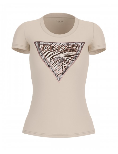 t-shirt guess DONNA BEIGE G1M5 - W6GI19K3042 vista frontale 2