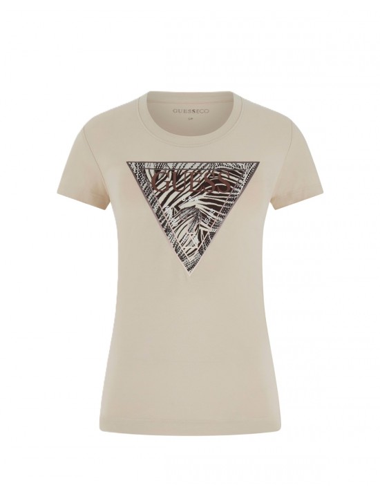 t-shirt guess DONNA BEIGE G1M5 - W6GI19K3042 vista frontale