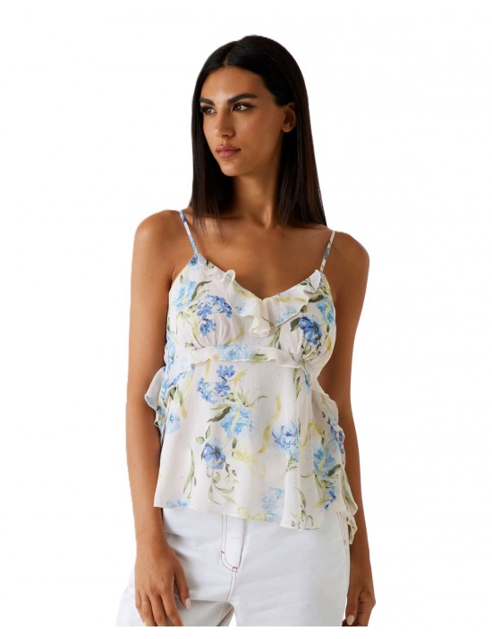 top guess DONNA MULTICOLORE PMI9 - W6GH27W1843 vista frontale indossato