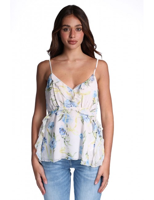 top guess DONNA MULTICOLORE PMI9 - W6GH27W1843 vista frontale indossato 2
