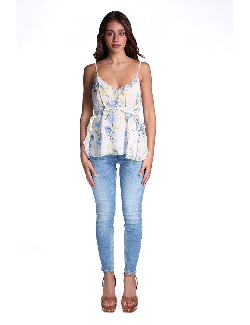 top guess DONNA MULTICOLORE PMI9 - W6GH27W1843 vista completo frontale 2