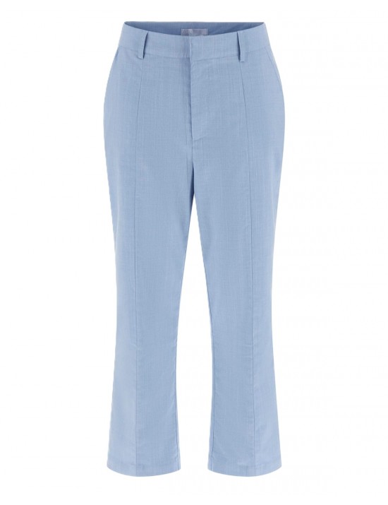 pantalone guess alla caviglia DONNA AZZURRO F7LM - W6GB24W2097 vista frontale
