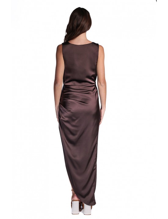 abito lungo jijil DONNA MARRONE 0005 MORO - JPE26AB235 vista frontale